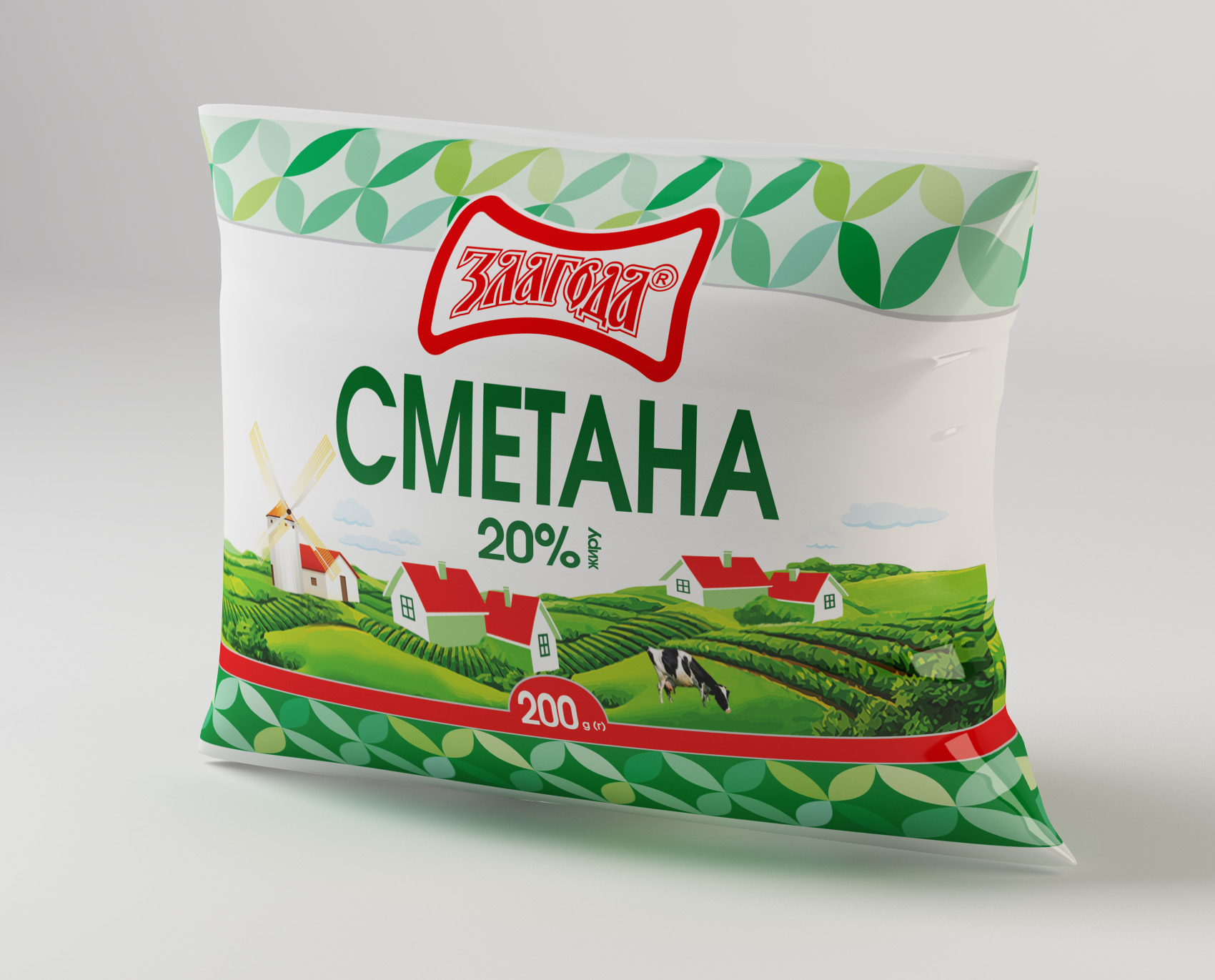 Сметана 20% 200гр Злагода